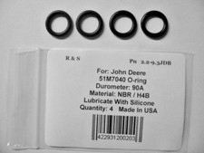 4 Compatible John Deere 51M7040 / R528719  O-rings / 2.2-9.3JDB / H4B