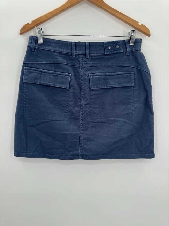 Falda PrAna Mujer Talla 6 Nikit Pizarra Azul Nocturno Algodón Elástico Mini Foto 3 de 4