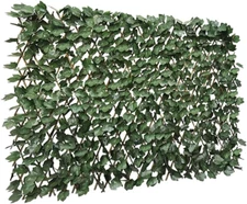 Expandable Fence Privacy Screen for Outdoor Patio Balcony Garden Wall, Faux Ivy
