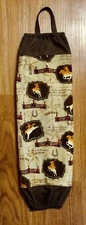 Hand/Homemade Grocery Bag Holder; COWBOY/Bucking Bronco (#36a); FREE SHIP