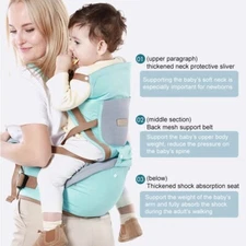Ergonomic Kangaroo Baby Carrier Backpack with Hip Seat Front and Back Quality