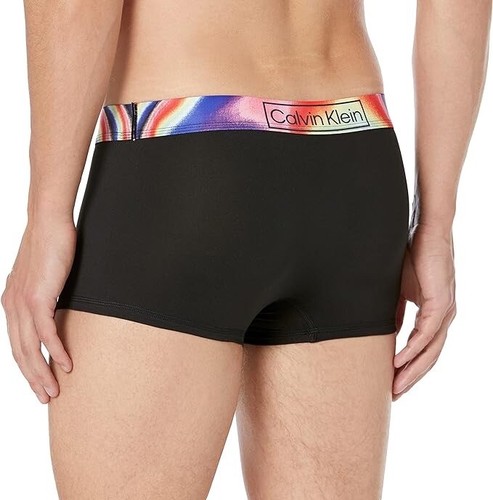 CALVIN KLEIN REIMAGINED HERITAGE PRIDE MICRO LOW RISE TRUNK BLACK, Sz Small $26. - Picture 2 of 10