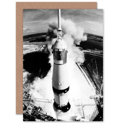 Nasa Apollo 11 Saturn Lift Off 50th Anniversary Moon Landing Blanko Grußkarte