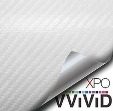 Vvivid Xpo Matte White Dry Carbon Vinyl Car Wrap Film V165