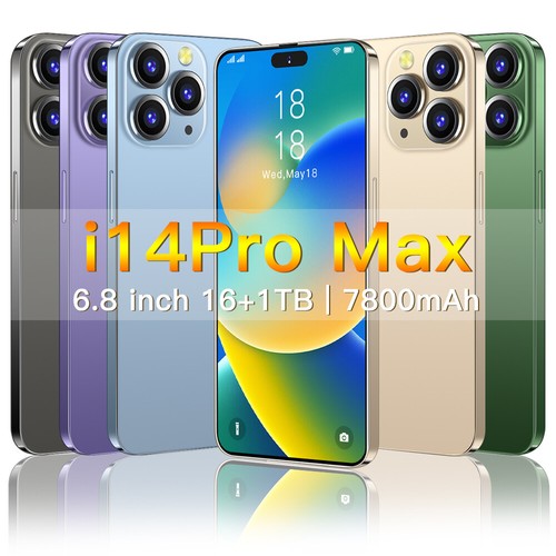 New Unlock Dual SIM I14 Pro MAX Smartphone Android Large Screen 6.8in 16GB+1TB - Afbeelding 6 van 17