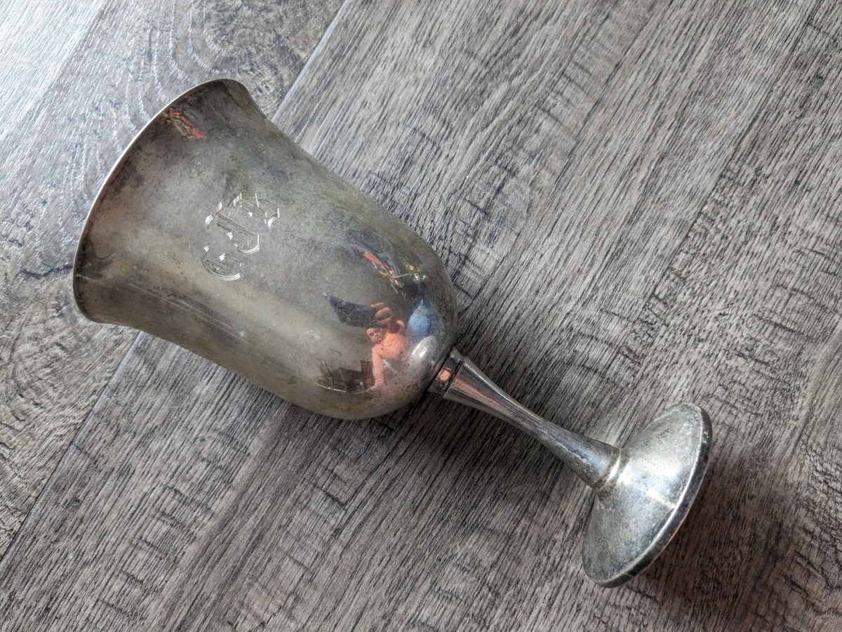 Vintage 1948 Salem Silver Plated Wine Goblet Chalice