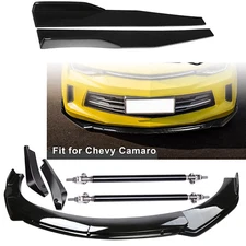 For Chevy Camaro Front Bumper Splitter Spoiler Body Kit Side Skirt Glossy J