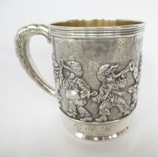 Antique Tiffany Co Sterling Silver Christening Baby Cup Engrave E.J.B. Jan 1939