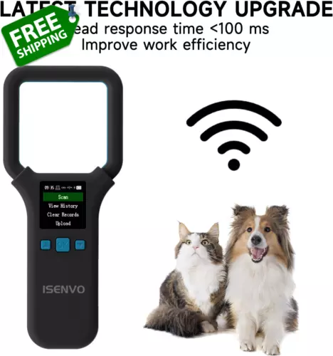 2.4G Bluethooth Pet Dog Cat Microchip Scanner Handheld Animal RFID Chip Reader - Picture 2 of 9