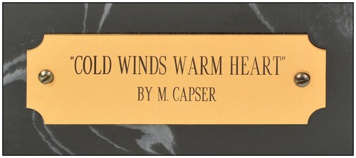 Mike Capser Kalt Winds Warm Herz Messingskulptur Signiert Figurative Buchse Art - 第 6/6 張圖片