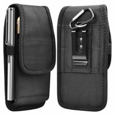 For Motorola Moto One 5G UW Ace Vertical Belt Clip Loop Nylon Pouch Case