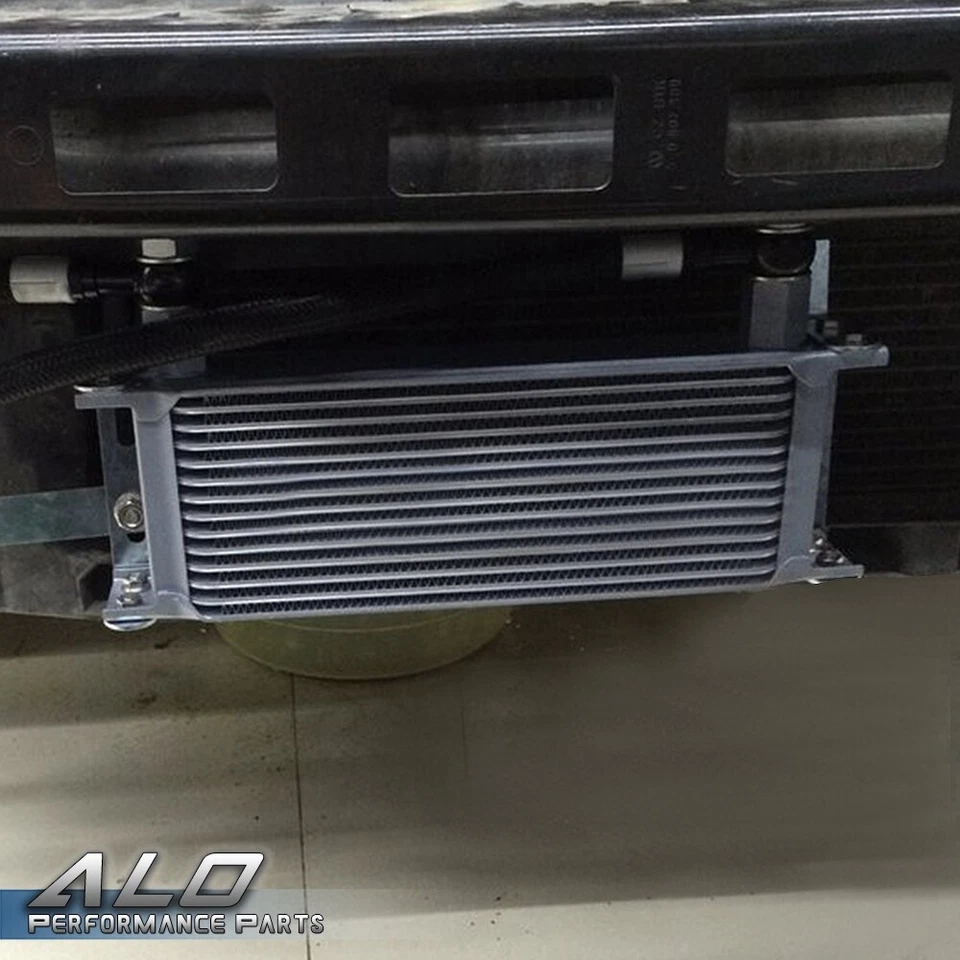 Universal 25 Row 10AN Aluminum Transmission Engine Oil Cooler + 7" Cooling Fan Foto 3 de 4