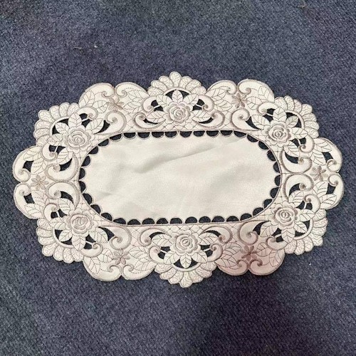 Vintage Embroidered Lace Tablecloth Dining Table Runner Doilies Mats Wedding - Picture 38 of 63
