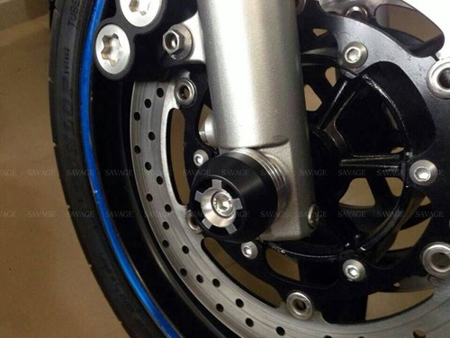 Front Axle Fork Crash Slider Protector For YAMAHA XT1200Z XJR1300/C FJR1300/A - Picture 6 of 14