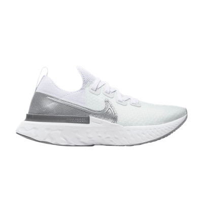 Nike Wmns React Infinity Run Flyknit 'White Metallic Silver' CD4372-101