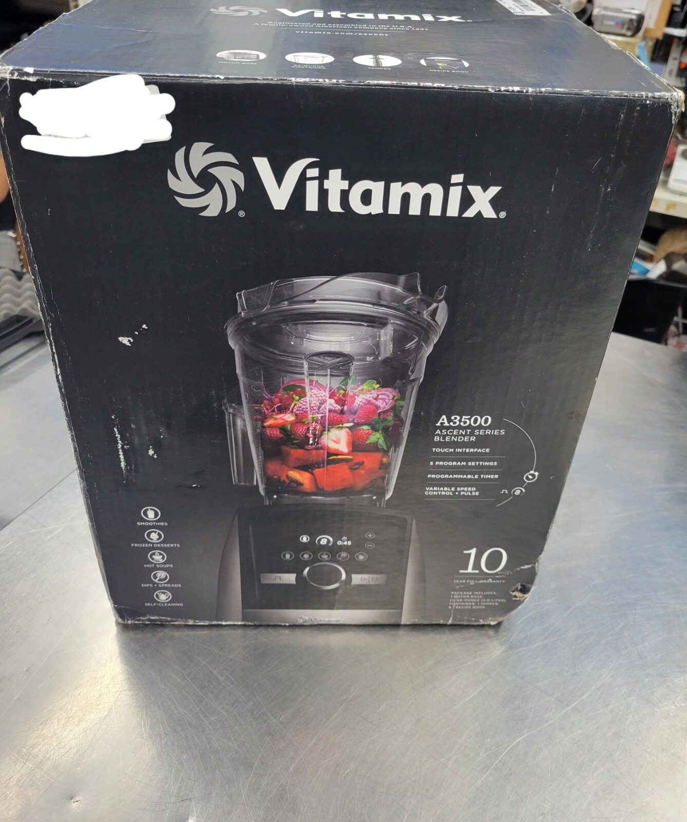 Vitamix A3500 Ascent Blender Brushed Stainless Graphite eBay