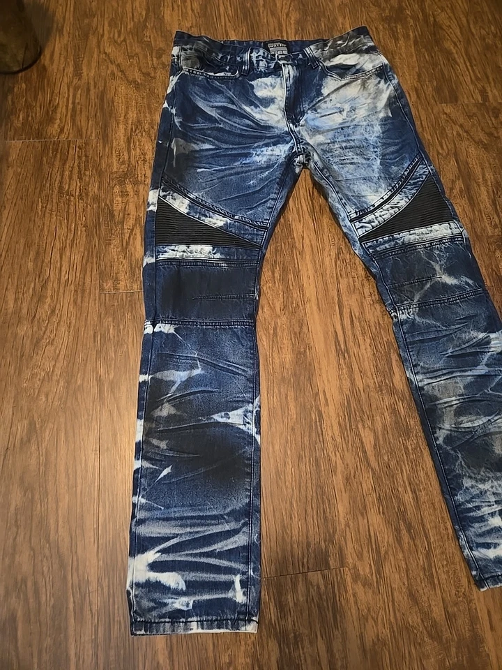 Pantalones de mezclilla Smoke Rise para hombre 36x34 extra resistentes moto desgastados (cintura 32) leer Foto 3 de 4