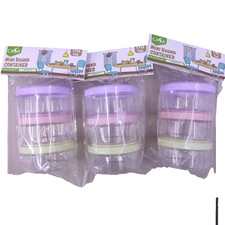 9 Pieces Unit Mini Round Storage Container Small Containers Plastic
