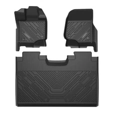 Lasfit Floor Mats for 2015-2026 Ford F-150 F150 Super Crew Cab Black TPE Liners