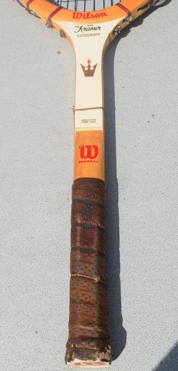 Raquette De Tennis Vintage Wilson Jack Kramer Autograph – Bois USA Avec Protecteur D'arceau