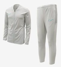 Nike Men Dri-Fit Academy 25 Suit Set Smoke Gray Jacket Pant Jersey HJ3774-025