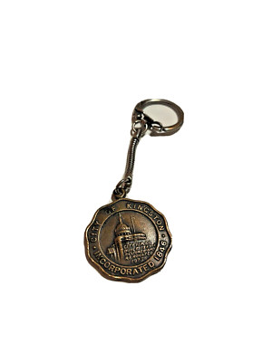 Vintage Souvenir Keyring KINGSTON CITY HALL Keychain INCORPORATED 1846 Canada