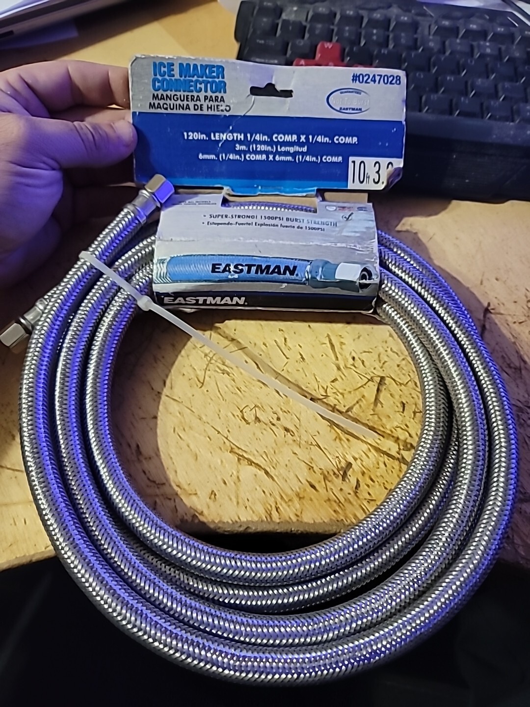EASTMAN 98517 Universal Ice Maker Connector 10 ft 1/4 in Inlet ...