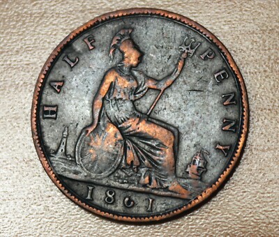 1861 Great Britain Half Penny Error? 1861/81? | eBay