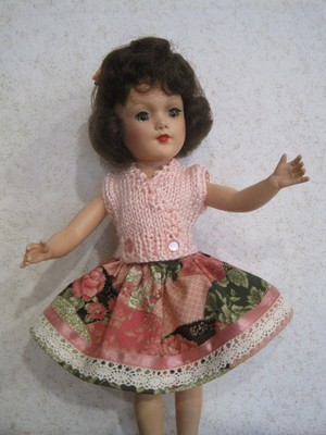 Sweater and skirt - clothes for Mary Hoyer and other slender 14'' dolls