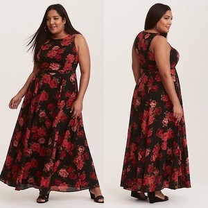 floral georgette maxi dress