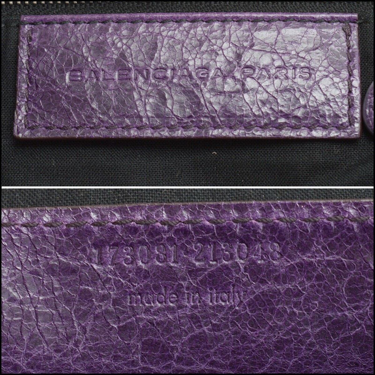 RDC13702 Authentic BALENCIAGA Grape Chevre 21mm Silver Giant RDC13702 Authentic BALENCIAGA Grape Chevre 21mm Silver Giant