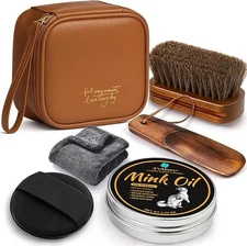 4-in-1 Mink Oil Leather Conditioner & Cleaner 3.52oz Waterproof Boots