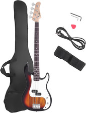 Electric Bass Guitar Full Size 4 String Rosewood Basswood Fire Style Exquisite B