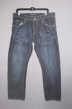 Southpole Wide-Leg Relaxed Fit Denim Jeans Baggy Y2K Size 36 x 32 Dark Wash