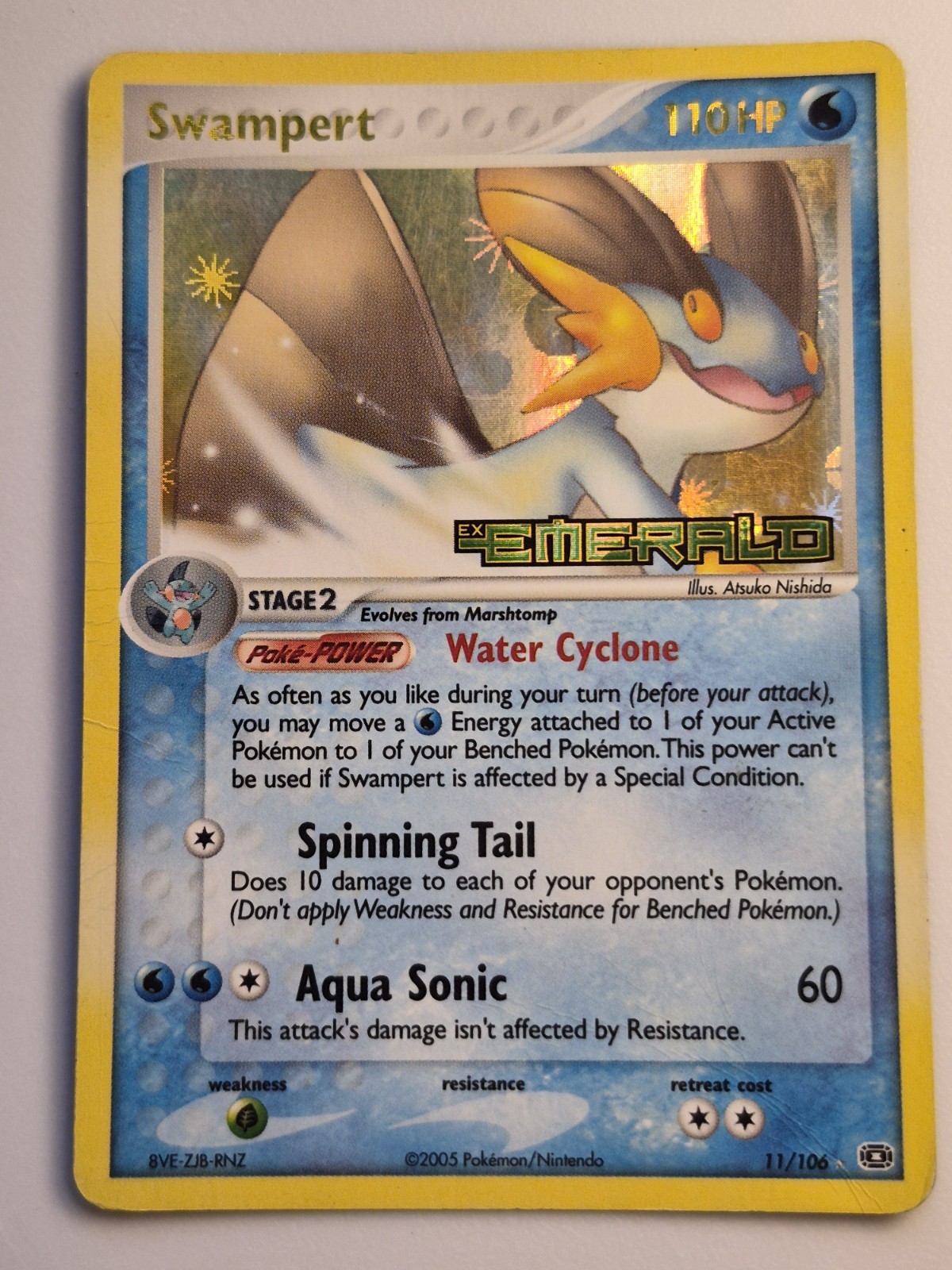 Swampert 11/106 Emerald Reverse Holo Rare Stamped Vintage Pokemon TCG - MP