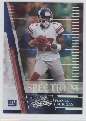 2007 Playoff Absolute Memorabilia Spectrum Silver 48/100 Plaxico Burress #8 0a1