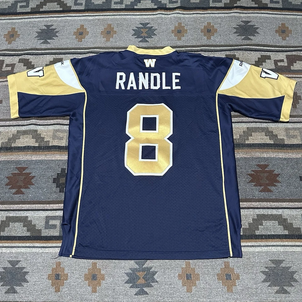 Winnipeg Blue Bombers Chris Randle #8 Jersey Mens XL Reebok Football CFL A5 - Image 2 of 4