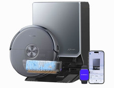 Narwal Flow 2 Staubsaugerroboter kabellos mit Wassertank, Reinigungsmittel, grau