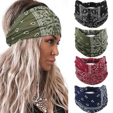Acenail Wide Headbands Women Knotted Turban 4 Count Pack of 1 , Multicolor
