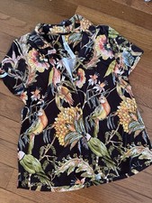 SOMA Cool Nights Button Sleep Shirt Short Sleeve Parrot - Diso LARGE NWT imperf