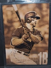 YONDER ALONSO 2018 Topps Stadium Club Jumbo 5x7 Gold 02/10 AUTO