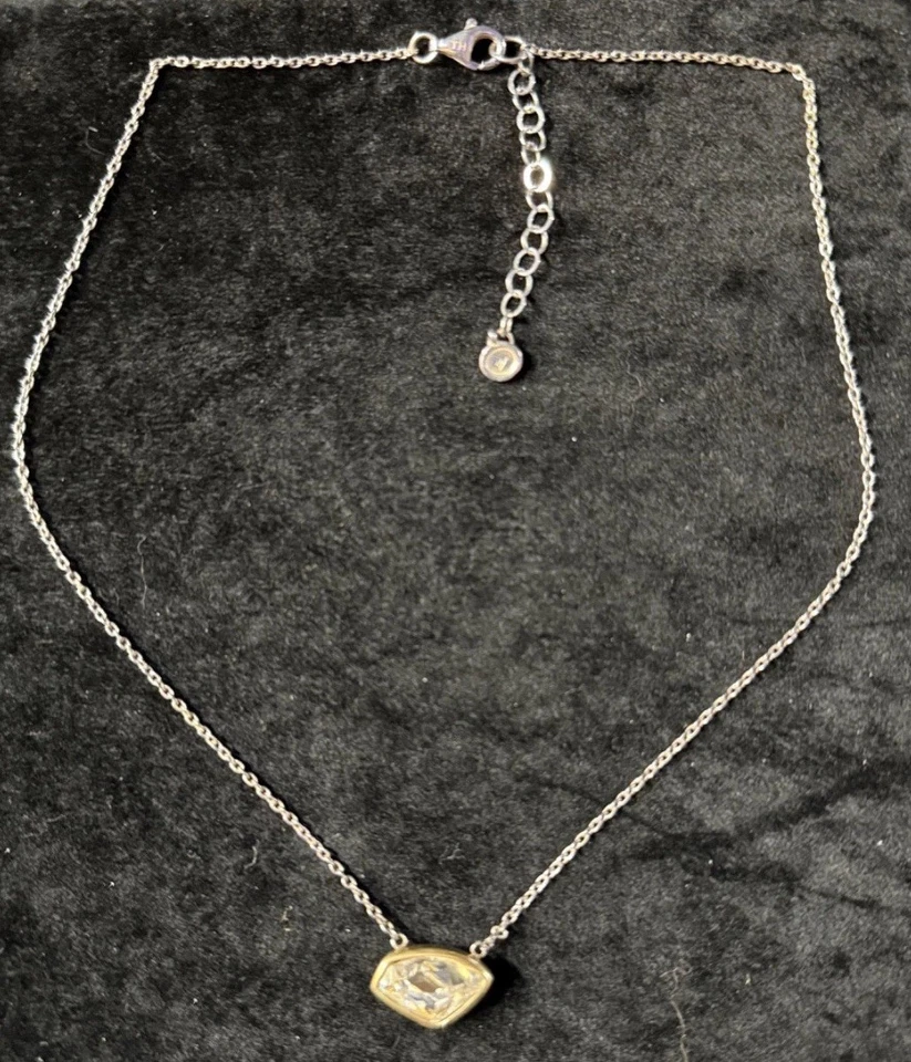 Collar Silpada Plata de Ley 925 con Cristal de Swarovski Conjunto en Tono Dorado Foto 2 de 4