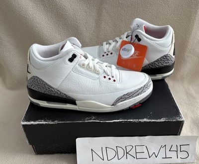 Size 9.5 - Nike Air Jordan 3 Retro White Cement Reimagined