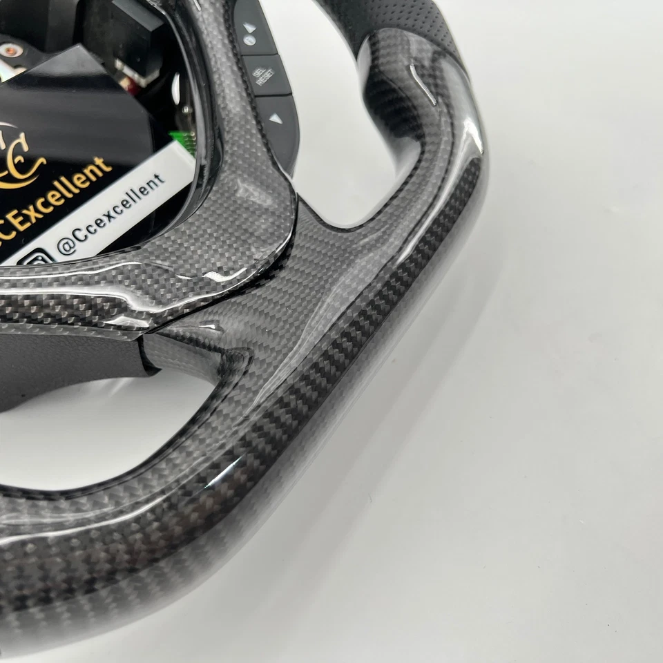 For Acura TSX 2009-2014 glossy carbon fiber steering wheel/core/trim/Paddles - Image 4 of 4