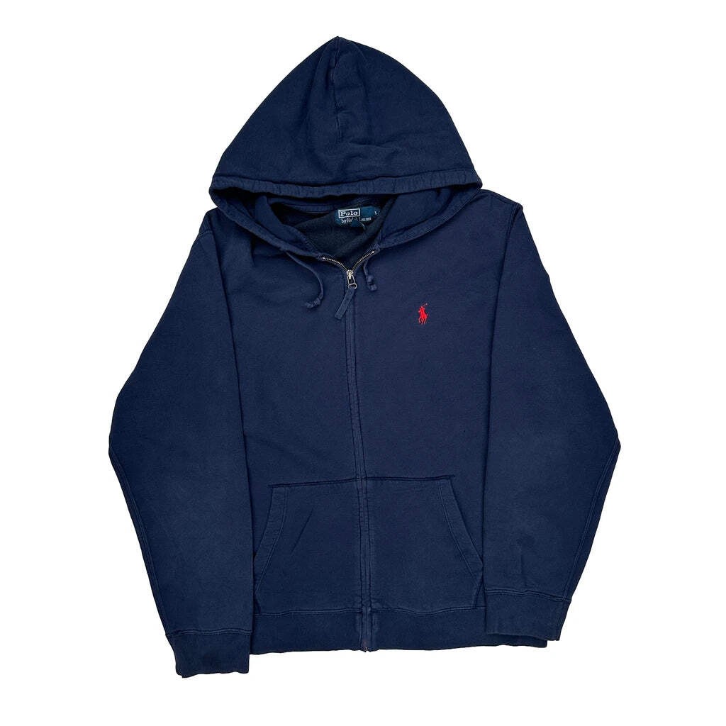 Polo By Ralph Lauren Hoodie - Large Navy Cotton