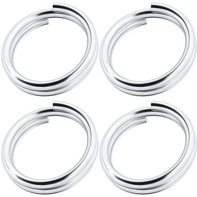 BEIQIYA 4pcs 925 Sterling Silver Split Jump Ring, 6mm Double Silver-4pcs-6mm