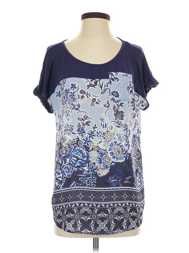 World Unity Women Blue Short Sleeve Top S