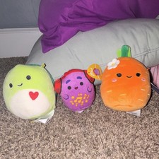 Squishmallows Lot of 3 Small Plush Stuffed Toys 6-14 in Green Heart Music Note