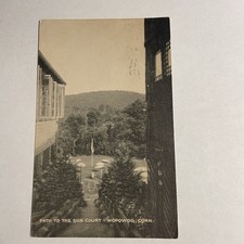 Camp Wopowog Connecticut Path to the Sun Court Vintage Postcard Conn.
