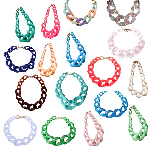 Grosse Plastik Ketten Halskette Fashion Schmucksachen U8G83994 - Bild 2 von 5